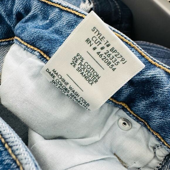 Just Black Denim Distressed Mid Rise Straight Leg Jeans Women’s Size 28 - Picture 8 of 9